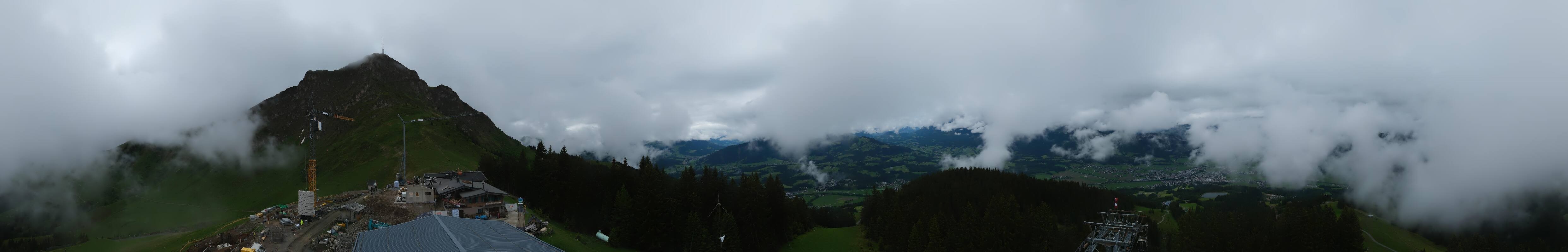 Archiv Foto Webcam St. Johann/Tirol: Blick von der Bergstation Harschbichl