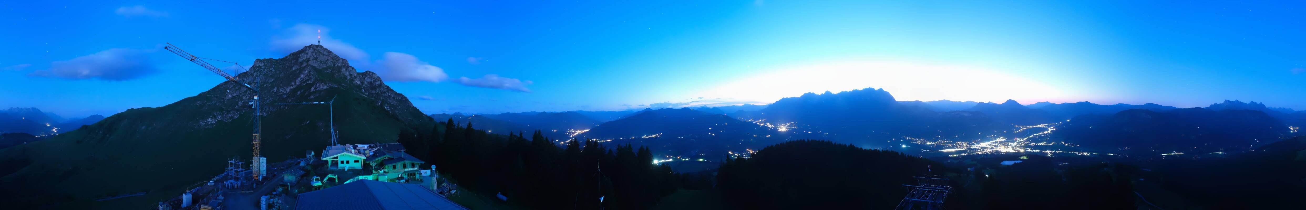 Archiv Foto Webcam St. Johann/Tirol: Blick von der Bergstation Harschbichl