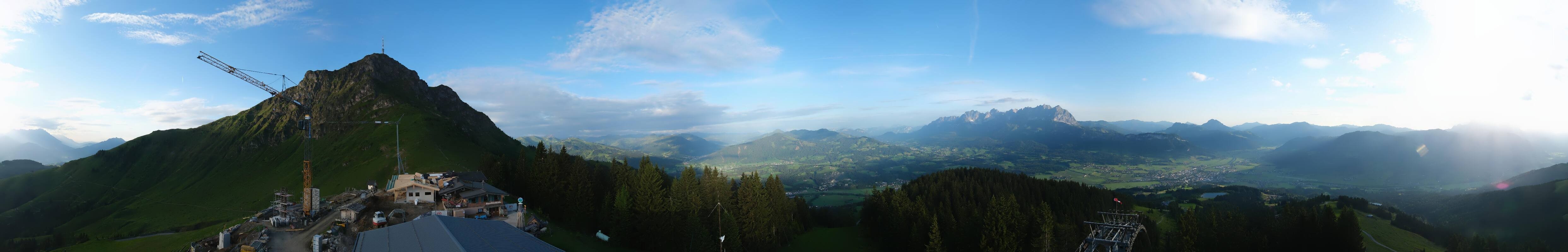 Archiv Foto Webcam St. Johann/Tirol: Blick von der Bergstation Harschbichl