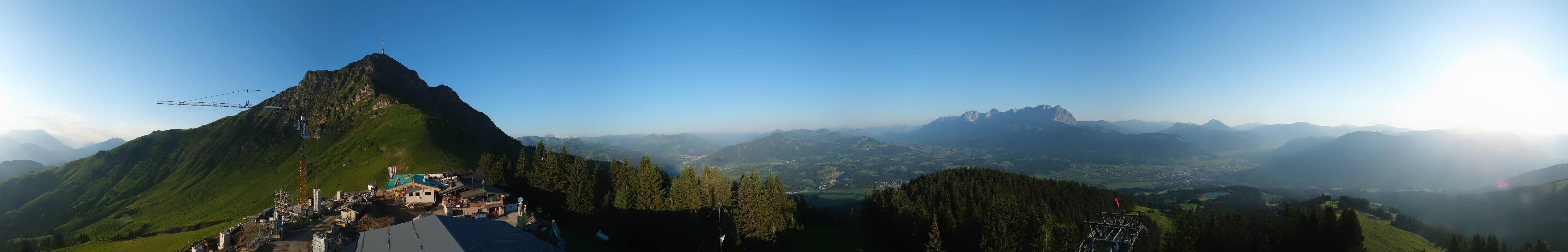 Archiv Foto Webcam St. Johann/Tirol: Blick von der Bergstation Harschbichl