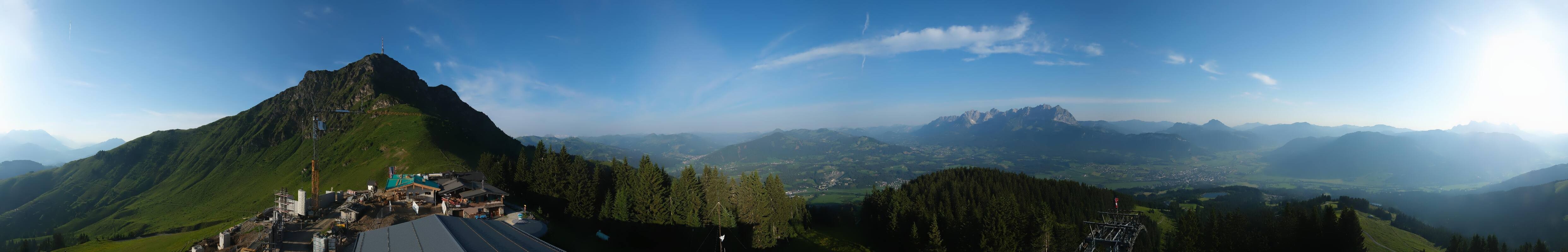 Archiv Foto Webcam St. Johann/Tirol: Blick von der Bergstation Harschbichl