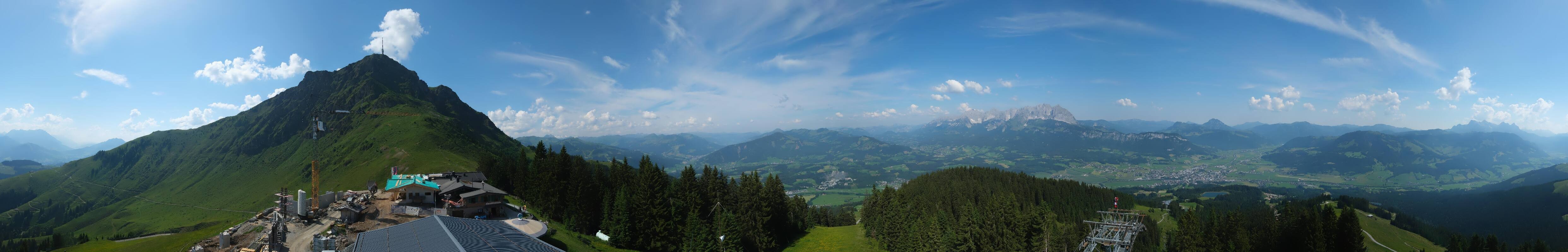 Archiv Foto Webcam St. Johann/Tirol: Blick von der Bergstation Harschbichl