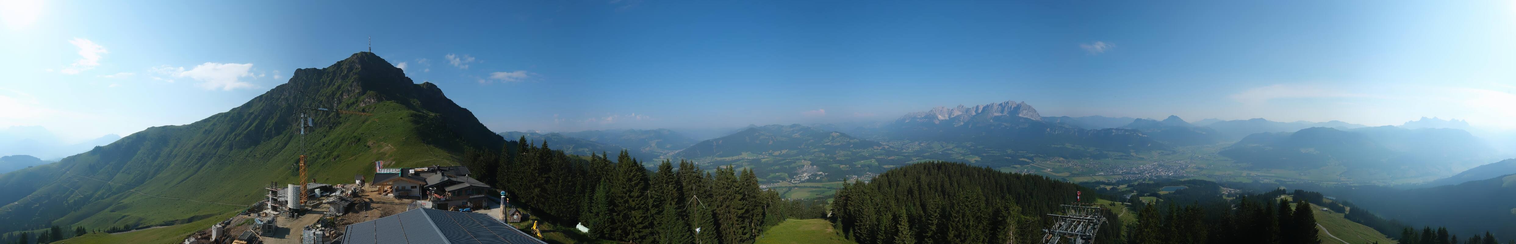 Archiv Foto Webcam St. Johann/Tirol: Blick von der Bergstation Harschbichl