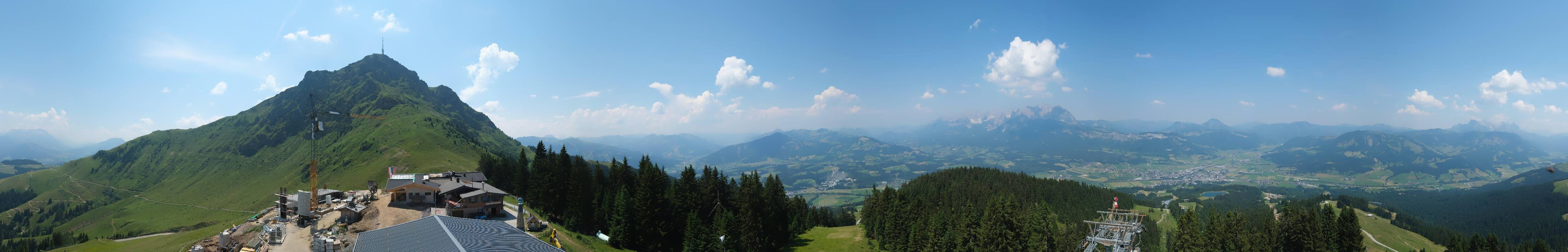 Archiv Foto Webcam St. Johann/Tirol: Blick von der Bergstation Harschbichl