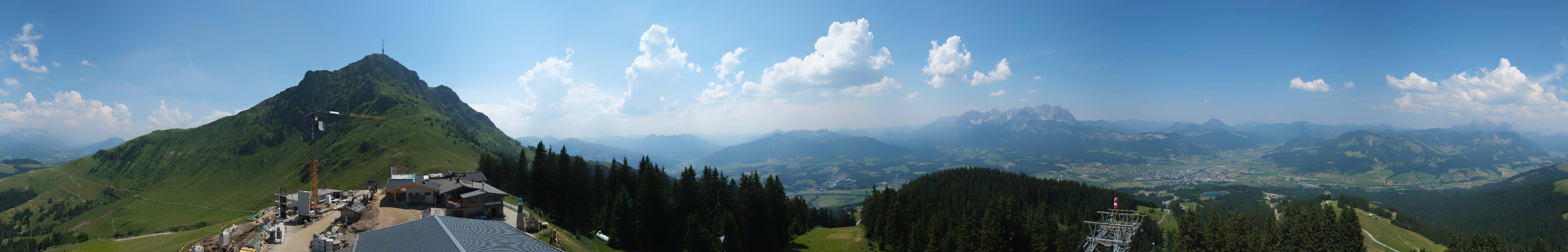 Archiv Foto Webcam St. Johann/Tirol: Blick von der Bergstation Harschbichl