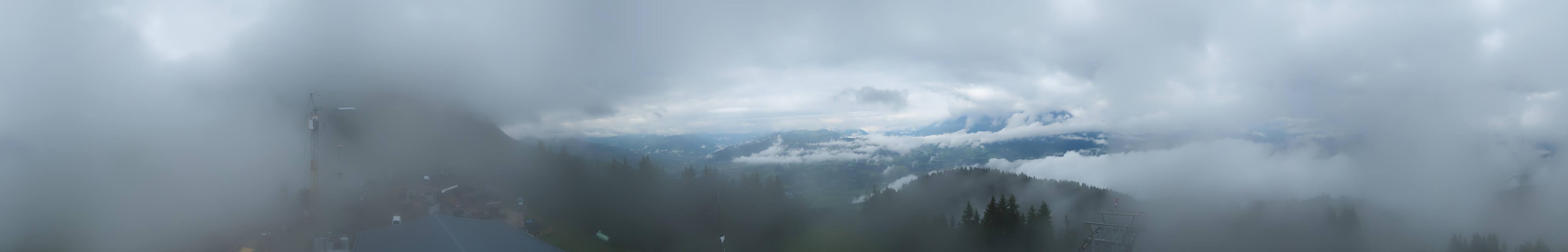 Archiv Foto Webcam St. Johann/Tirol: Blick von der Bergstation Harschbichl