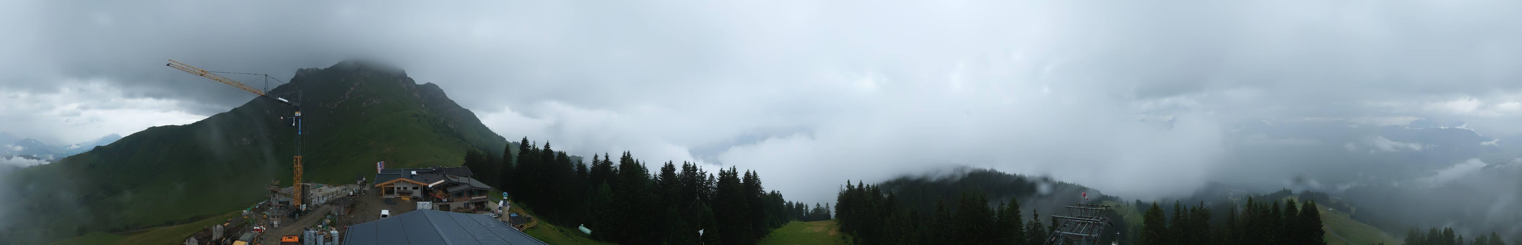 Archiv Foto Webcam St. Johann/Tirol: Blick von der Bergstation Harschbichl