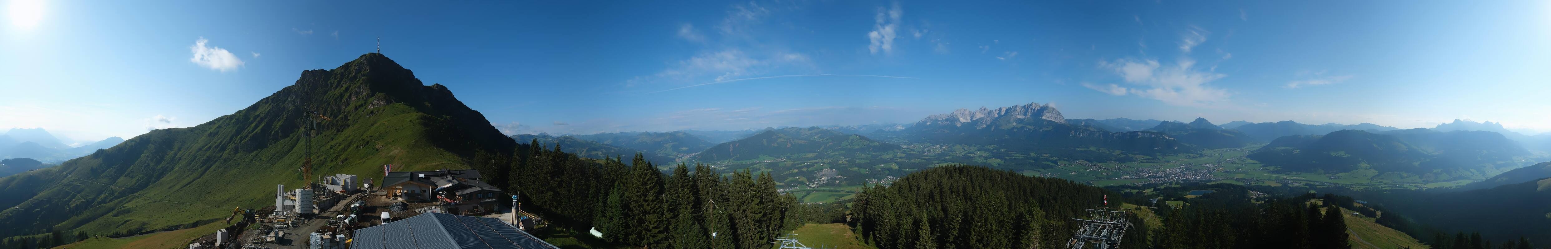 Archiv Foto Webcam St. Johann/Tirol: Blick von der Bergstation Harschbichl