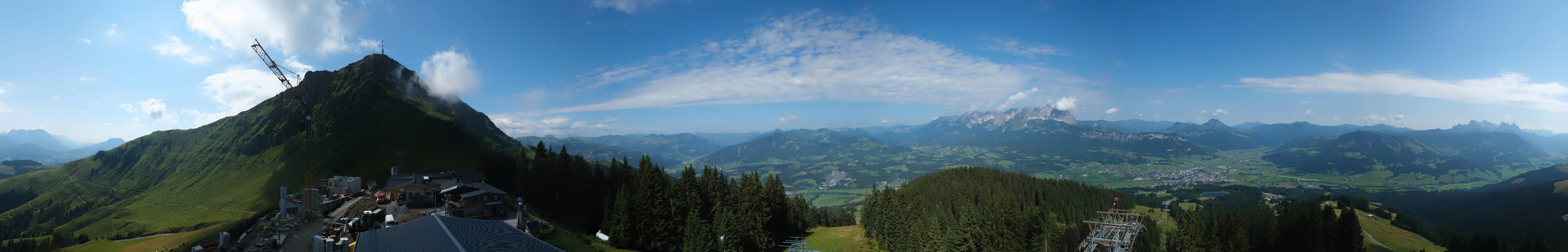 Archiv Foto Webcam St. Johann/Tirol: Blick von der Bergstation Harschbichl