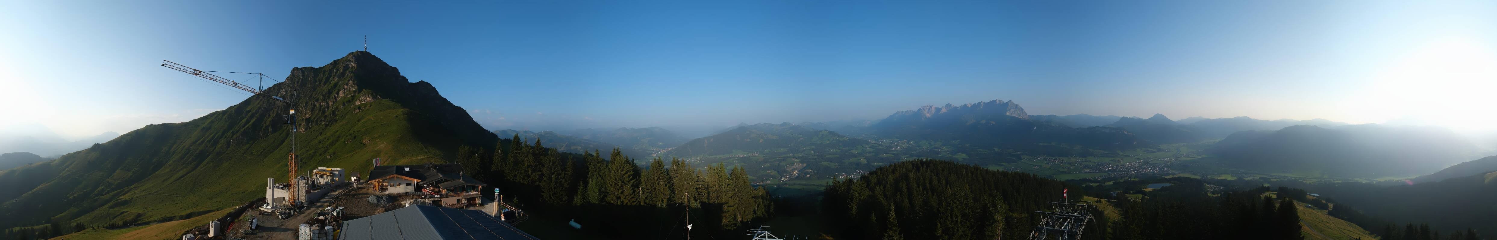 Archiv Foto Webcam St. Johann/Tirol: Blick von der Bergstation Harschbichl