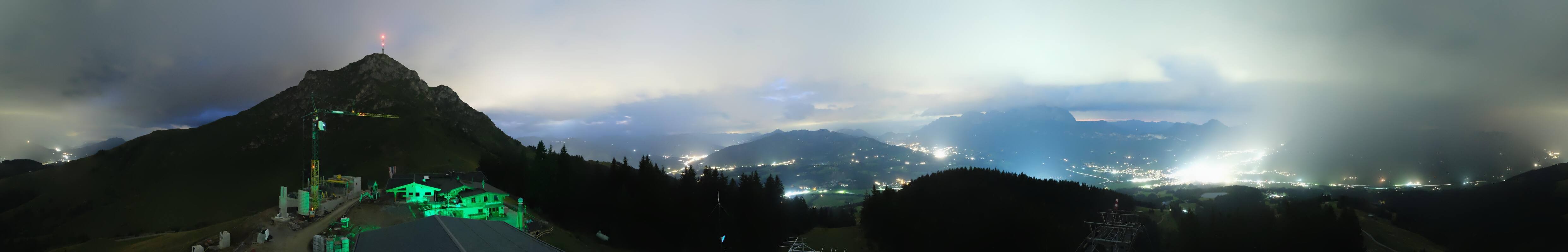 Archiv Foto Webcam St. Johann/Tirol: Blick von der Bergstation Harschbichl