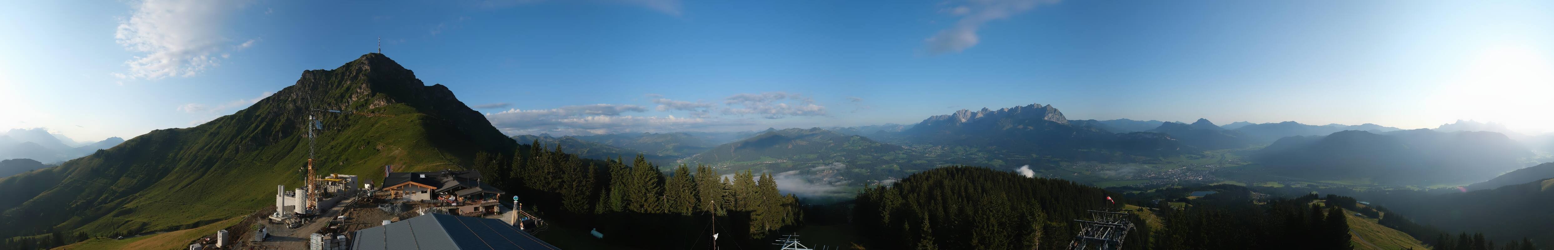 Archiv Foto Webcam St. Johann/Tirol: Blick von der Bergstation Harschbichl