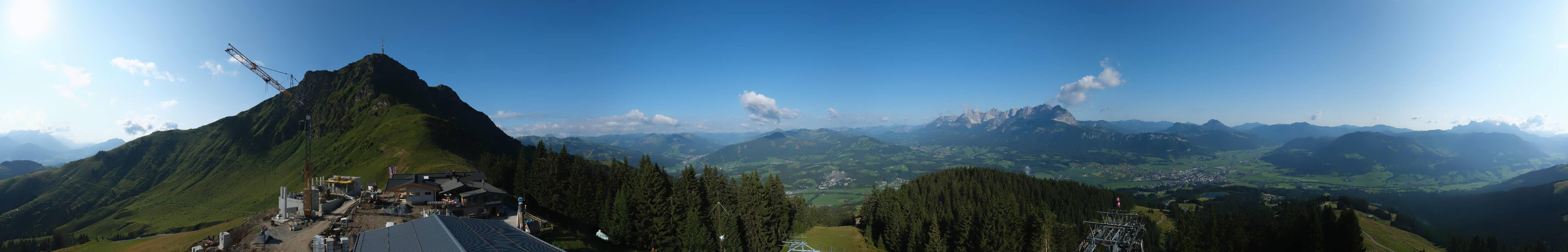 Archiv Foto Webcam St. Johann/Tirol: Blick von der Bergstation Harschbichl