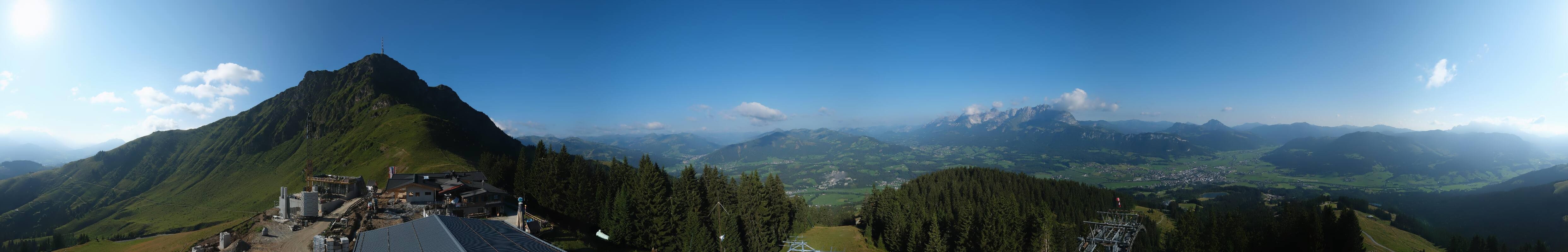 Archiv Foto Webcam St. Johann/Tirol: Blick von der Bergstation Harschbichl