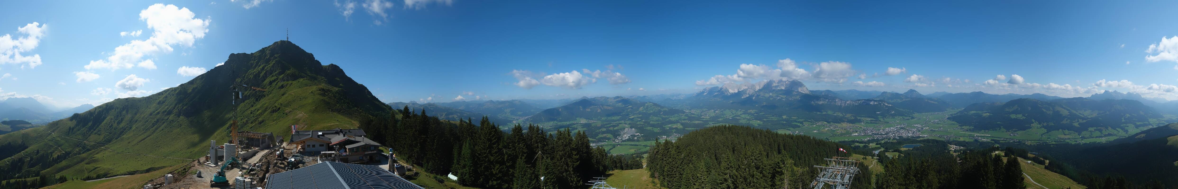 Archiv Foto Webcam St. Johann/Tirol: Blick von der Bergstation Harschbichl