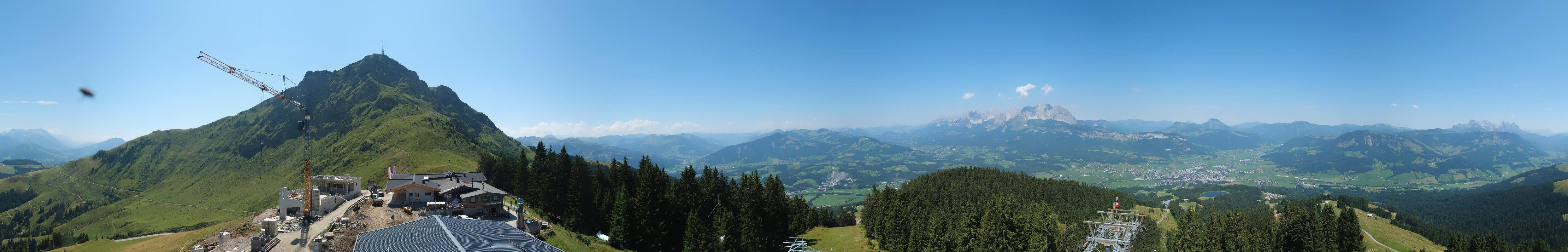 Archiv Foto Webcam St. Johann/Tirol: Blick von der Bergstation Harschbichl