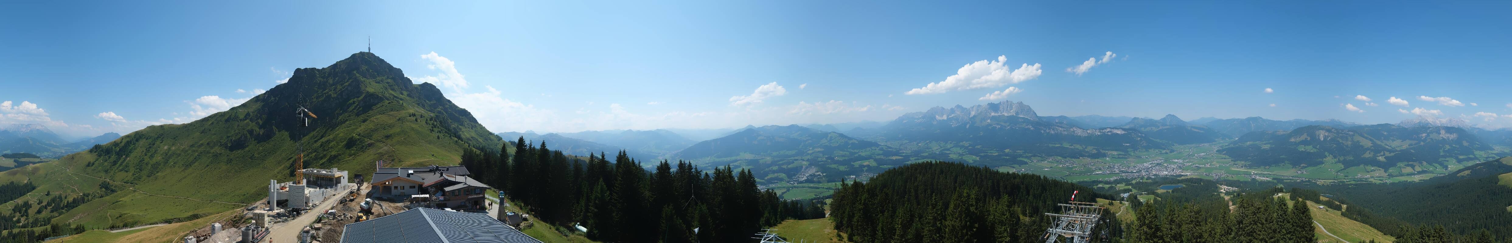 Archiv Foto Webcam St. Johann/Tirol: Blick von der Bergstation Harschbichl