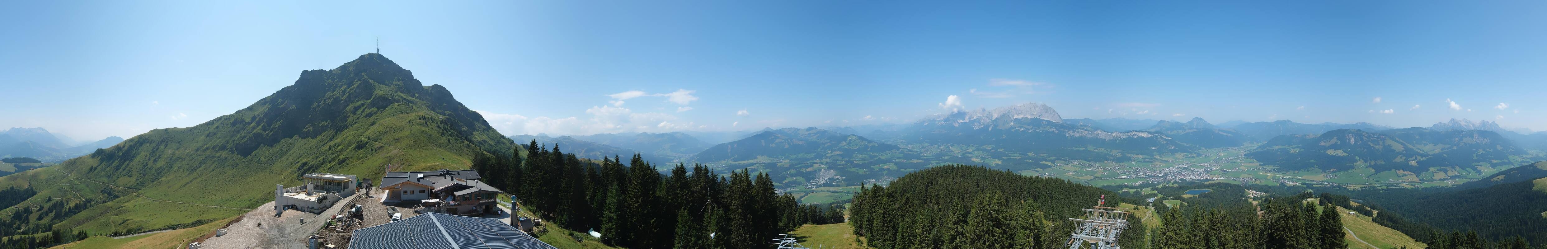 Archiv Foto Webcam St. Johann/Tirol: Blick von der Bergstation Harschbichl