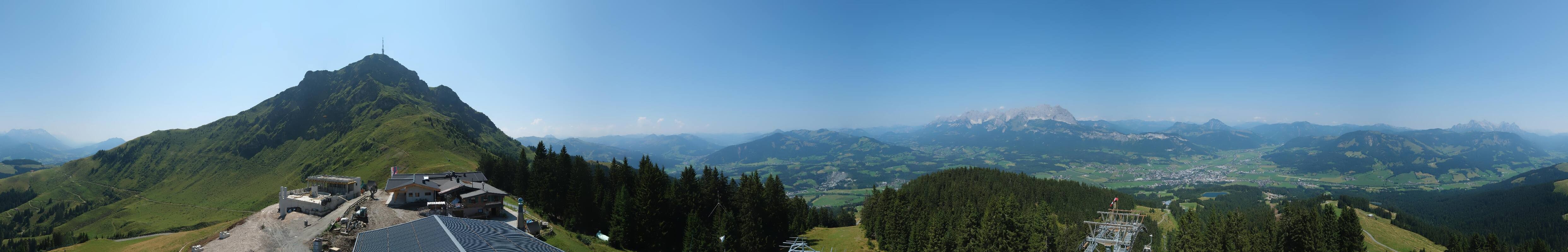 Archiv Foto Webcam St. Johann/Tirol: Blick von der Bergstation Harschbichl