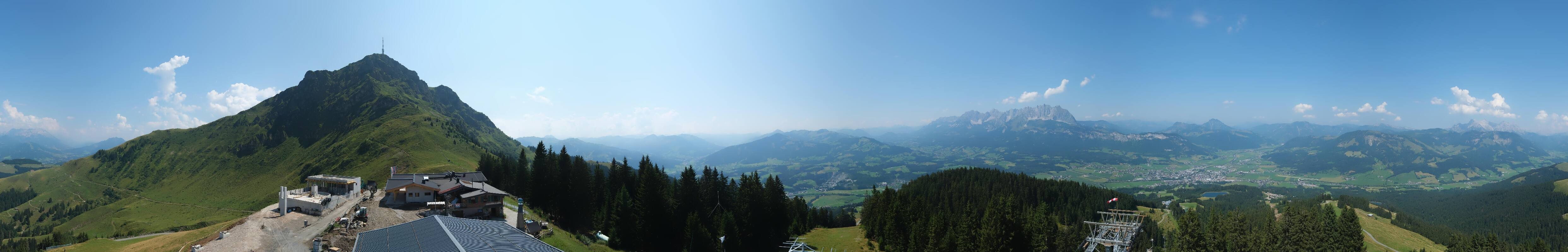 Archiv Foto Webcam St. Johann/Tirol: Blick von der Bergstation Harschbichl