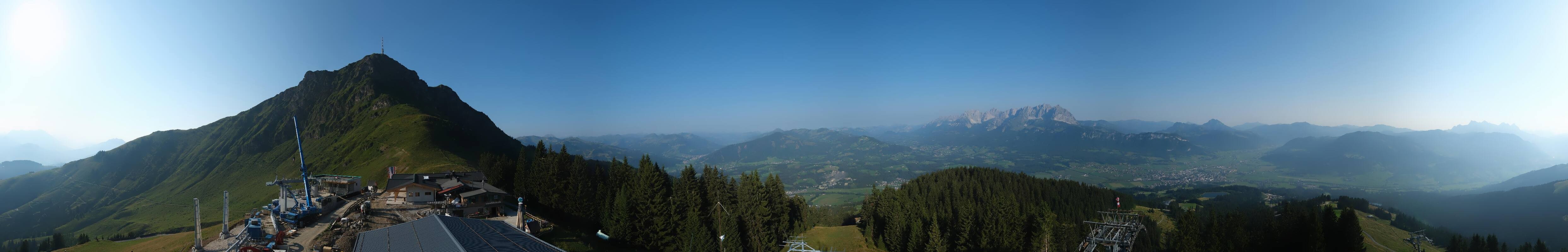 Archiv Foto Webcam St. Johann/Tirol: Blick von der Bergstation Harschbichl