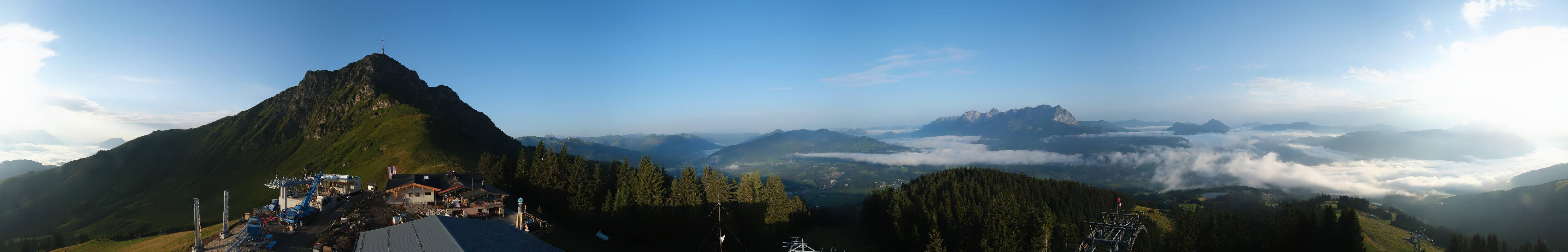 Archiv Foto Webcam St. Johann/Tirol: Blick von der Bergstation Harschbichl
