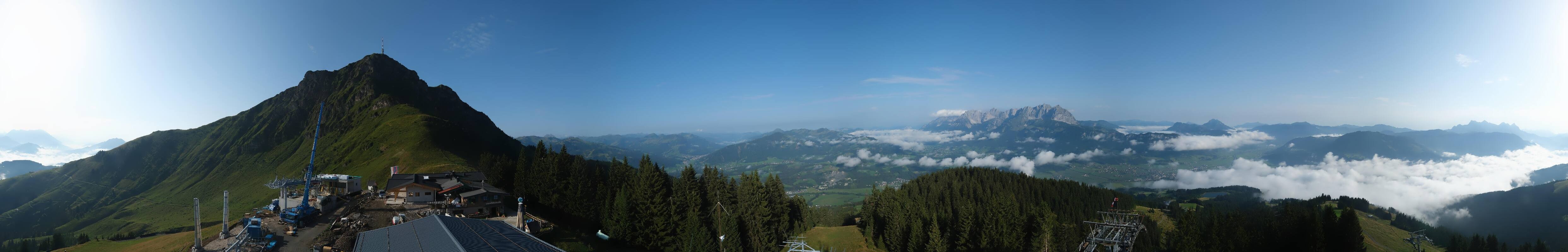 Archiv Foto Webcam St. Johann/Tirol: Blick von der Bergstation Harschbichl