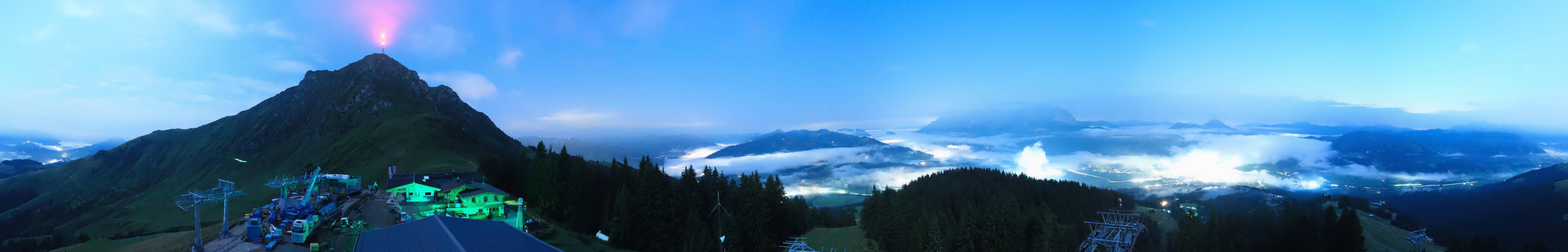 Archiv Foto Webcam St. Johann/Tirol: Blick von der Bergstation Harschbichl