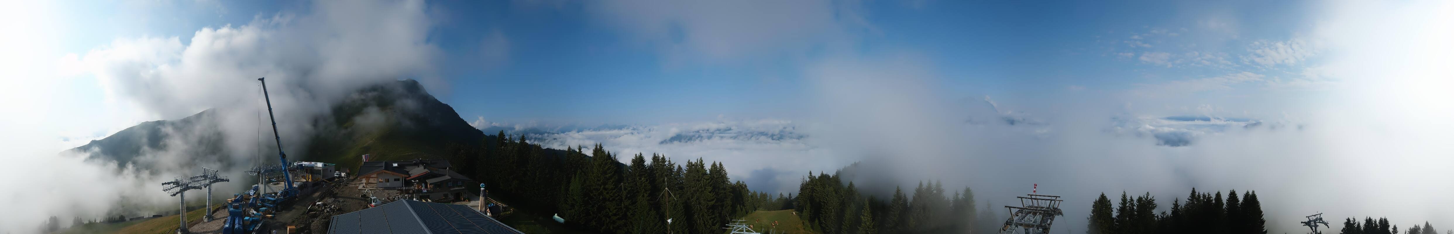 Archiv Foto Webcam St. Johann/Tirol: Blick von der Bergstation Harschbichl