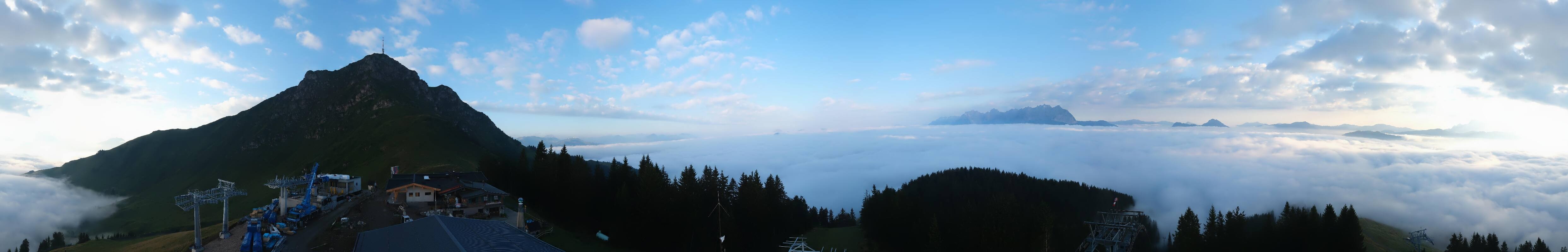 Archiv Foto Webcam St. Johann/Tirol: Blick von der Bergstation Harschbichl