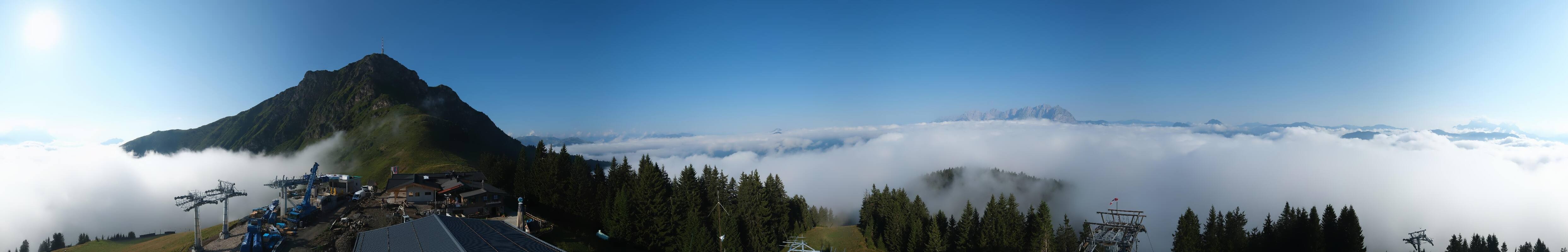 Archiv Foto Webcam St. Johann/Tirol: Blick von der Bergstation Harschbichl