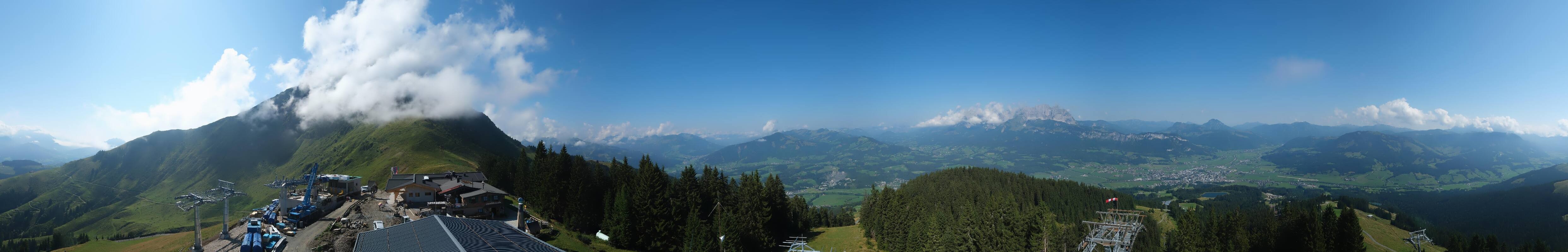 Archiv Foto Webcam St. Johann/Tirol: Blick von der Bergstation Harschbichl