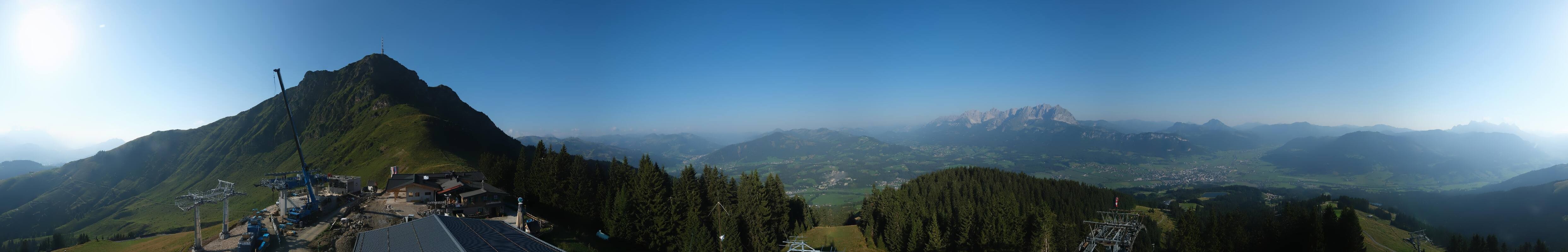 Archiv Foto Webcam St. Johann/Tirol: Blick von der Bergstation Harschbichl