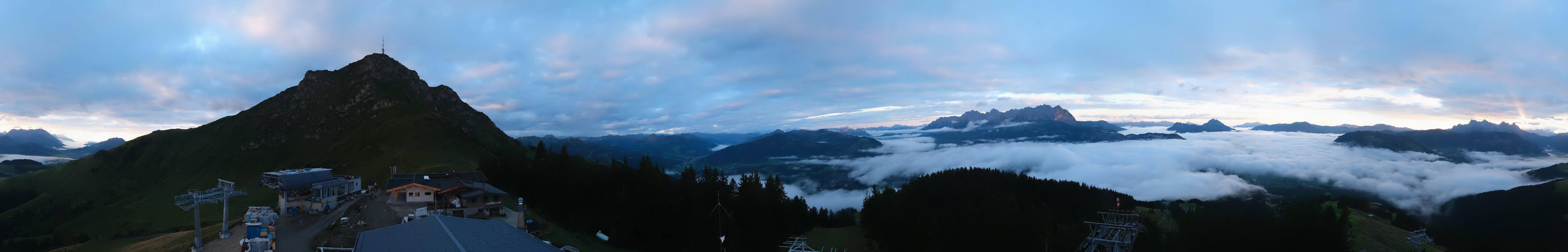 Archiv Foto Webcam St. Johann/Tirol: Blick von der Bergstation Harschbichl