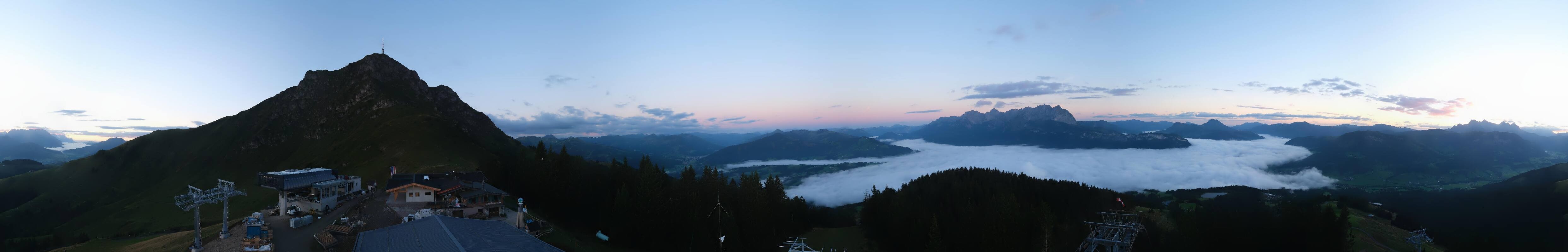 Archiv Foto Webcam St. Johann/Tirol: Blick von der Bergstation Harschbichl