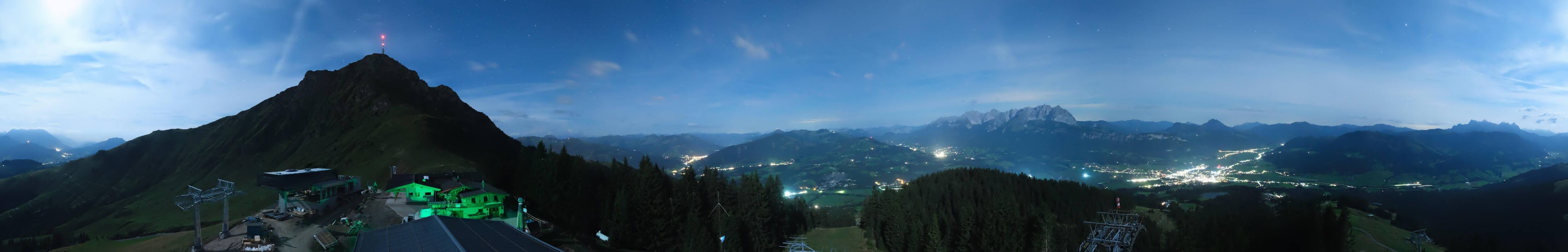 Archiv Foto Webcam St. Johann/Tirol: Blick von der Bergstation Harschbichl