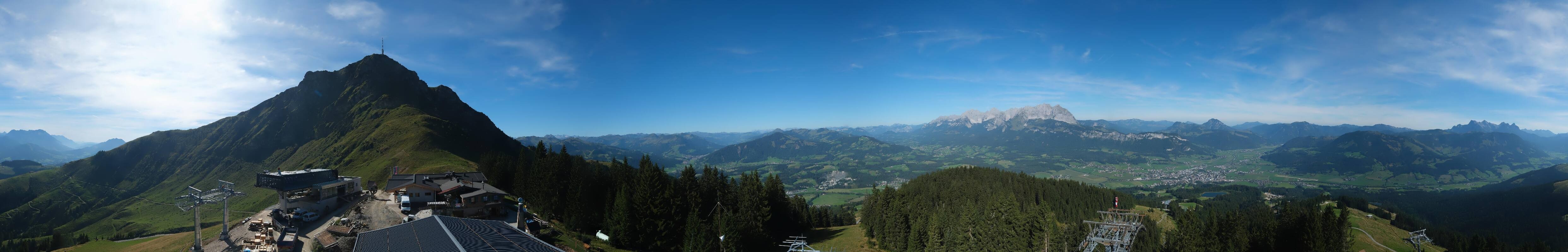 Archiv Foto Webcam St. Johann/Tirol: Blick von der Bergstation Harschbichl