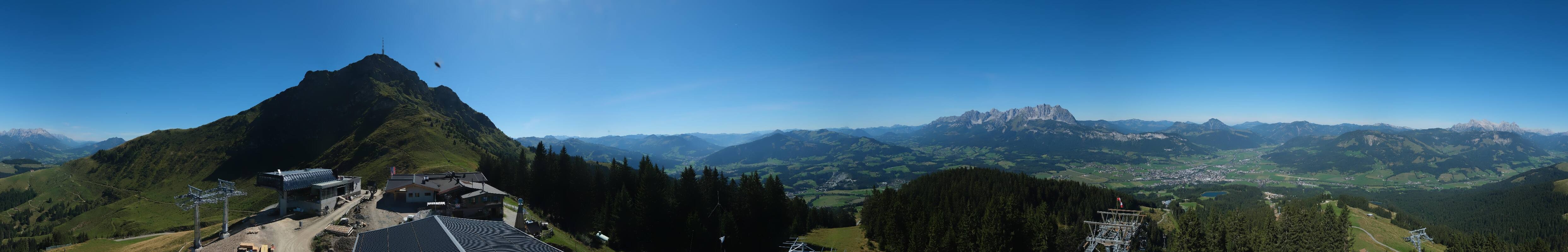Archiv Foto Webcam St. Johann/Tirol: Blick von der Bergstation Harschbichl