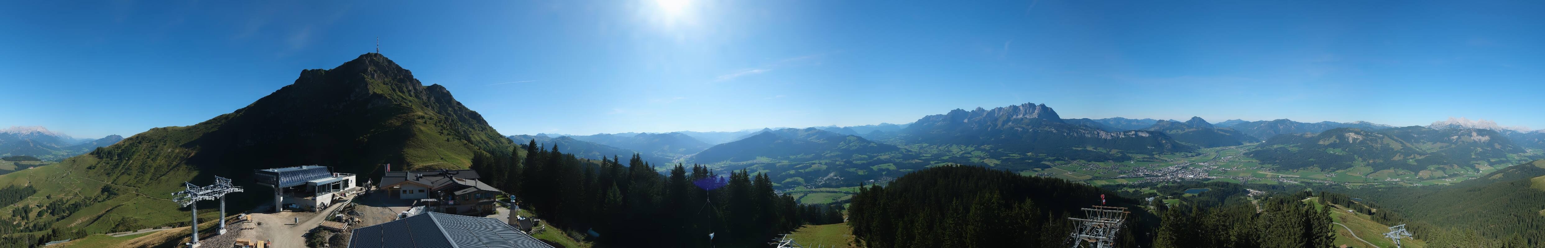 Archiv Foto Webcam St. Johann/Tirol: Blick von der Bergstation Harschbichl