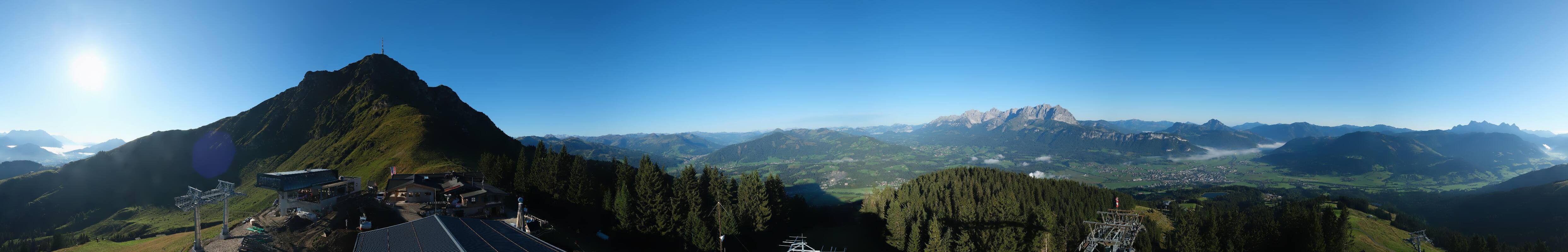 Archiv Foto Webcam St. Johann/Tirol: Blick von der Bergstation Harschbichl
