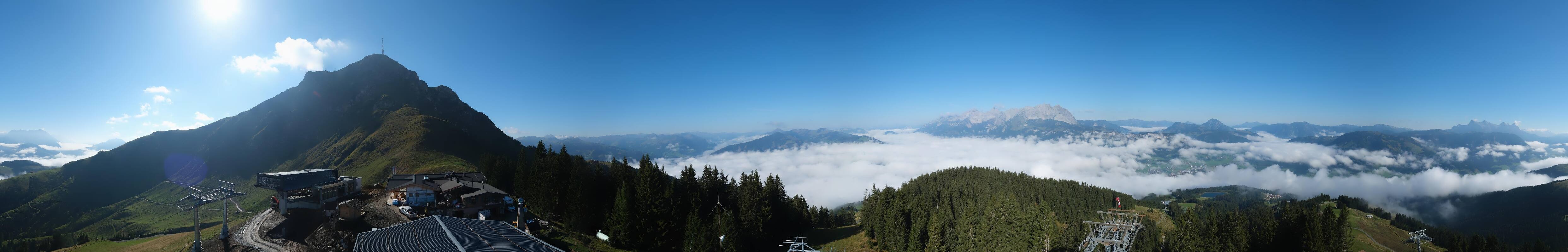 Archiv Foto Webcam St. Johann/Tirol: Blick von der Bergstation Harschbichl