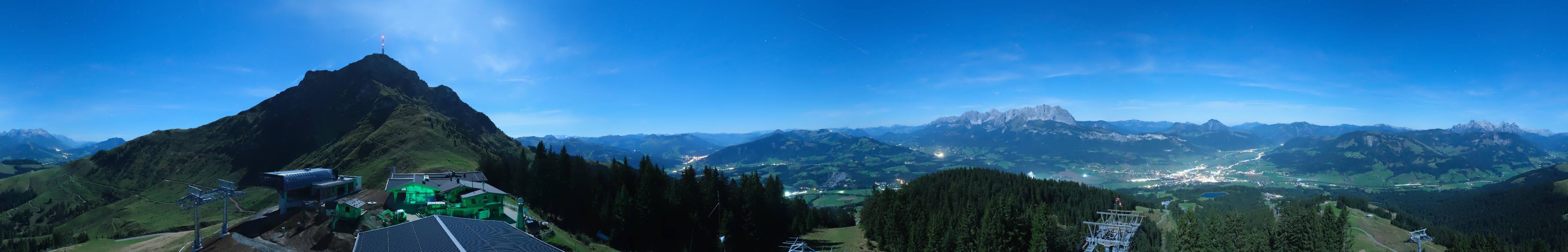 Archiv Foto Webcam St. Johann/Tirol: Blick von der Bergstation Harschbichl