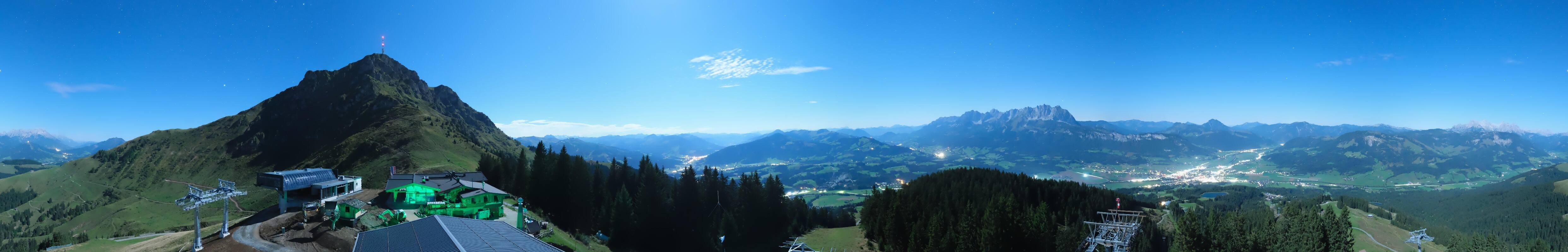 Archiv Foto Webcam St. Johann/Tirol: Blick von der Bergstation Harschbichl