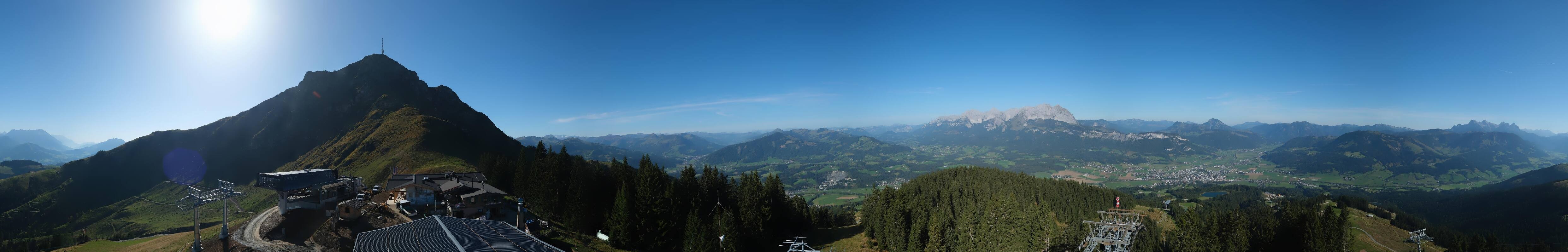 Archiv Foto Webcam St. Johann/Tirol: Blick von der Bergstation Harschbichl