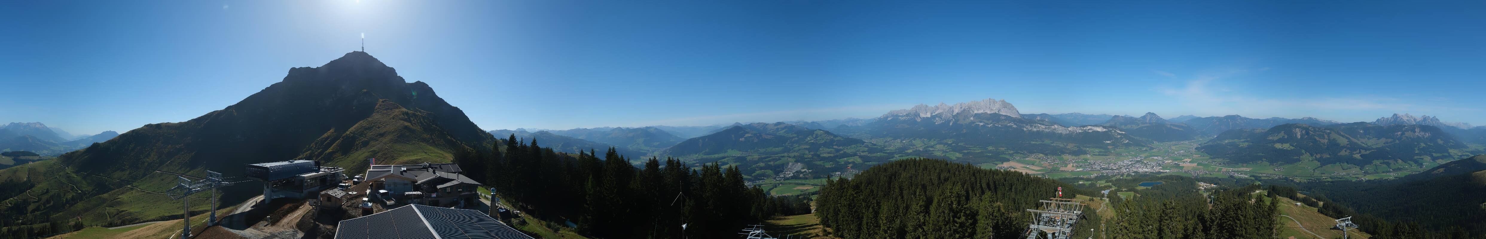 Archiv Foto Webcam St. Johann/Tirol: Blick von der Bergstation Harschbichl