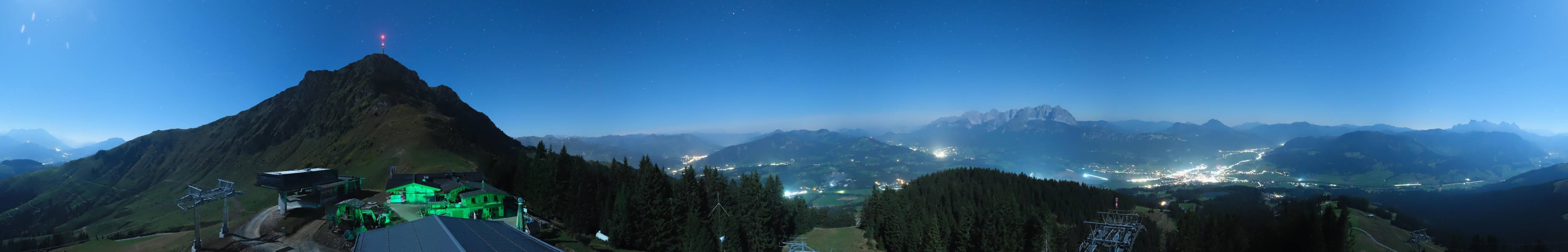 Archiv Foto Webcam St. Johann/Tirol: Blick von der Bergstation Harschbichl
