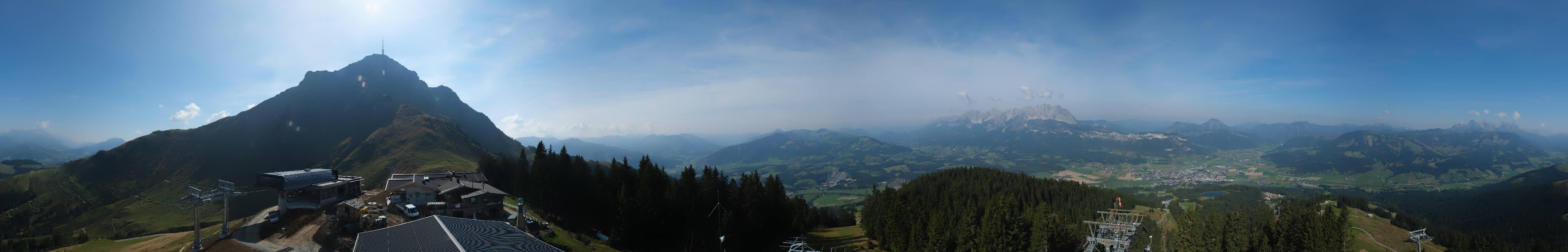 Archiv Foto Webcam St. Johann/Tirol: Blick von der Bergstation Harschbichl