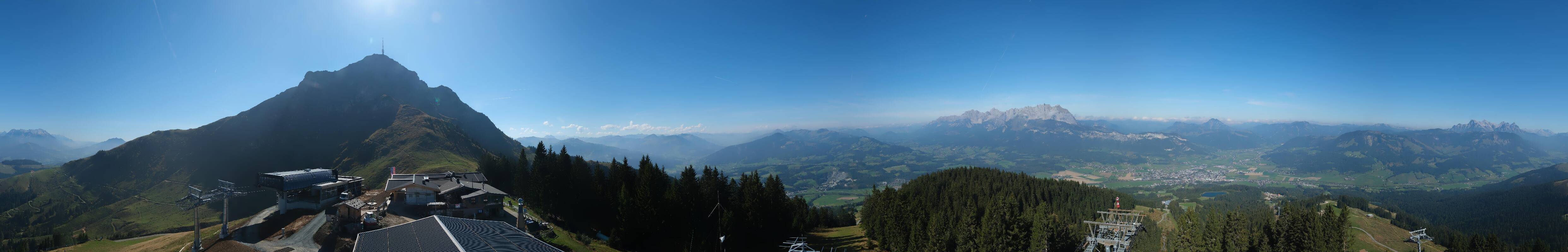 Archiv Foto Webcam St. Johann/Tirol: Blick von der Bergstation Harschbichl