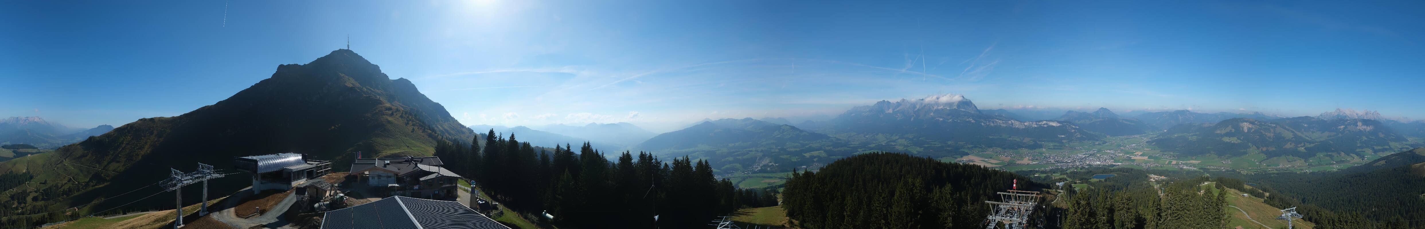 Archiv Foto Webcam St. Johann/Tirol: Blick von der Bergstation Harschbichl