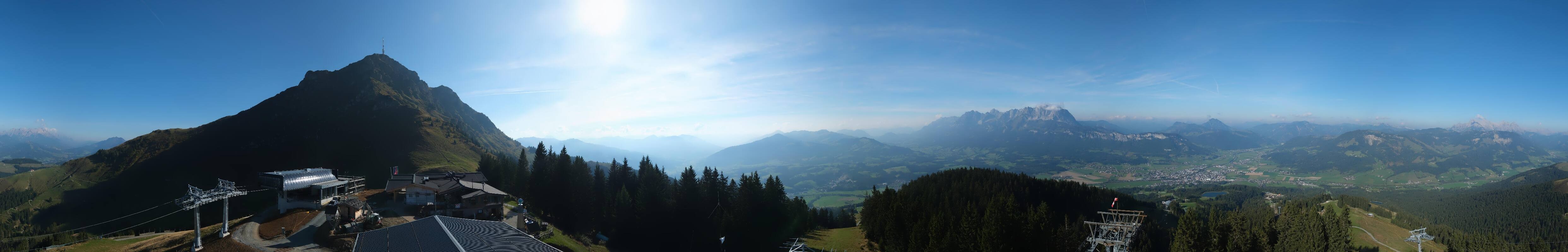 Archiv Foto Webcam St. Johann/Tirol: Blick von der Bergstation Harschbichl